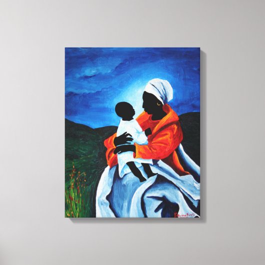 Madonna and child - First words 2008 Canvas Afdruk (Voorkant)