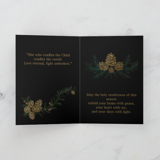 Madonna and Child Folded Greeting Card Kaart (Binnen)