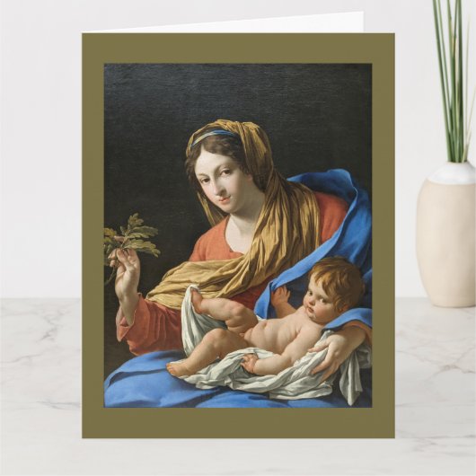 Madonna and Child Holiday Christmas Card Kaart (Voorkant)
