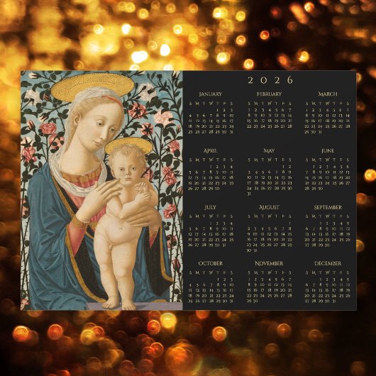 Madonna and Child Jesus Virgin Mary 2026 Calendar