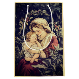Madonna and Child Vintage Christmas Medium Cadeauzakje