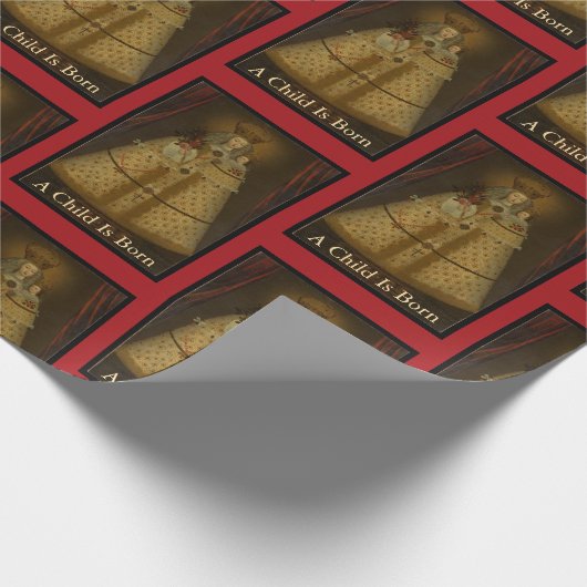 Madonna & Baby Jesus Kerst Cadeaupapier (Hoek)