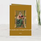 Madonna Baby Jesus Vintage Kerst Kaart (Achterkant)