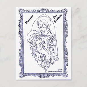 Madonna bedriegt Santacito Feestdagenkaart