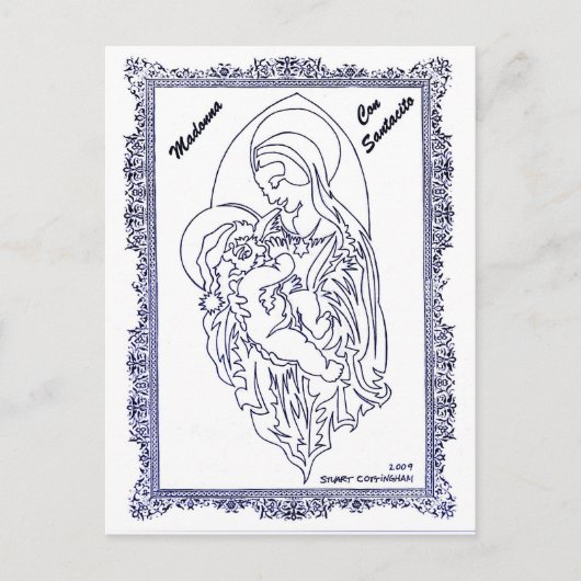 Madonna bedriegt Santacito Feestdagenkaart (Voorkant)