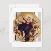 Madonna Carried door Angels (plafondfresco) Briefkaart (Voorkant / Achterkant)