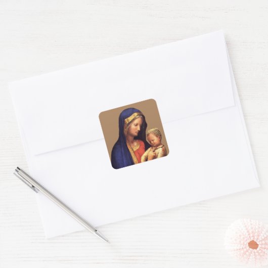 Madonna Casini Vierkante Sticker (Envelop)