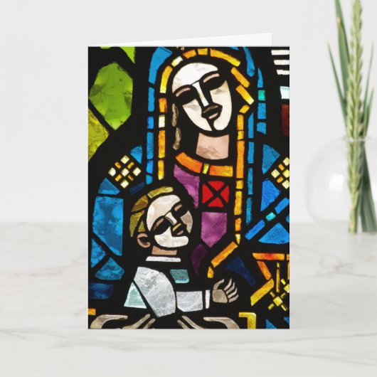 Madonna & Child Christmas Card Feestdagen Kaart (Voorkant)