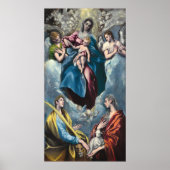 Madonna & Child - El Greco, Grieks Poster met fijn (Voorkant)