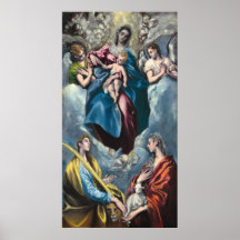 Madonna & Child - El Greco, Grieks Poster met fijn