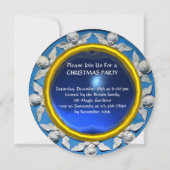 MADONNA, CHILD EN ANGELS Blue Sapphire Kerstmis Kaart (Achterkant)