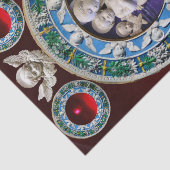 MADONNA, CHILD EN ANGELS NATIVITEITSFLORAAL CROWN TISSUEPAPIER (Detail)