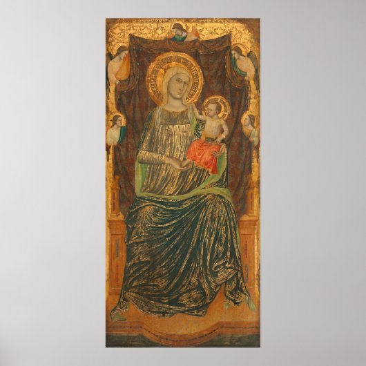 Madonna & Child, Giovanni Baronzio Fine Art Poster (Voorkant)