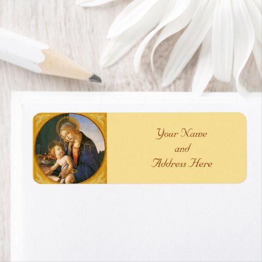 Madonna & Child KerstReturn-adreslabels Etiket (Insitu)