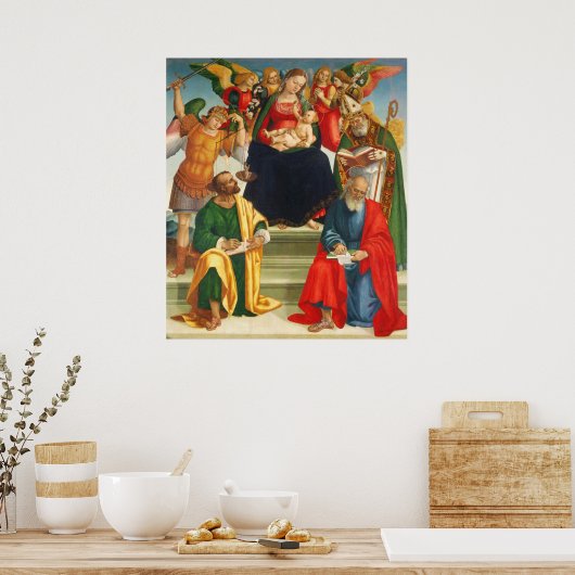 Madonna & Child - Luca Signorelli Fine Art Poster (Keuken)