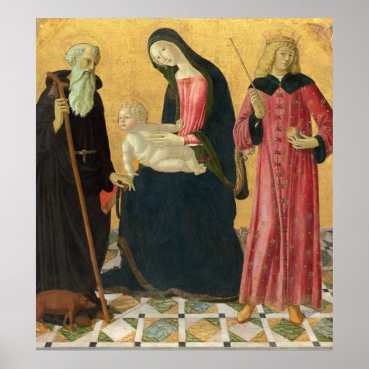 Madonna Child - Neroccio de' Landi Fine Art Poster (Voorkant)