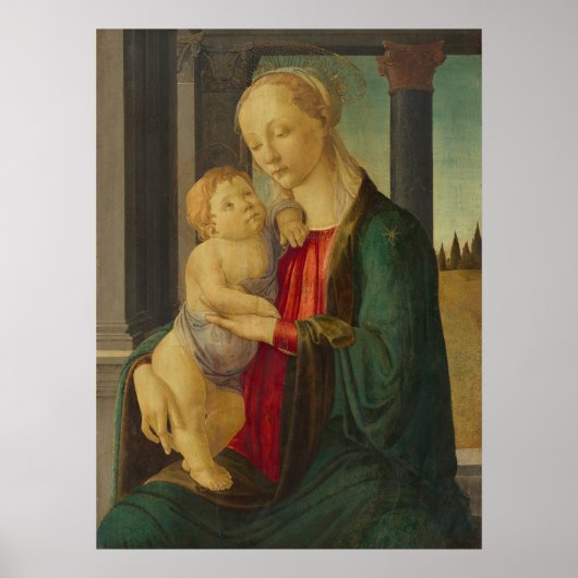 Madonna & Child, Sandro Botticelli Fine Art Poster (Voorkant)