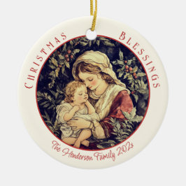Madonna Child Vintage Christmas Ornament