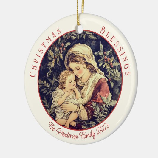 Madonna Child Vintage Christmas Ornament (Links)