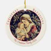 Madonna Child Vintage Christmas Ornament (Achterkant)