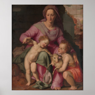 Madonna & Child with Saint John the Baptist Poster