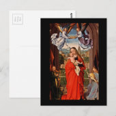 Madonna Christus Child en Angels Briefkaart (Voorkant / Achterkant)