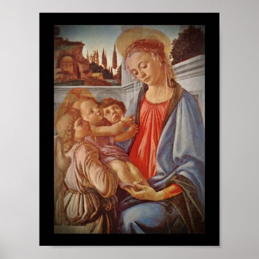 Madonna Christus Child en Angels Poster (Voorkant)