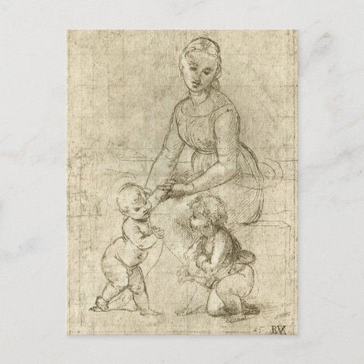 Madonna, Christus en Sint Johannes Baptist door Ra Briefkaart (Voorkant)