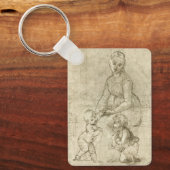 Madonna, Christus, Johannes de Doper door Rapahel Sleutelhanger (Voorkant)
