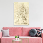 Madonna, Christus, Sint John de Baptist door Rapah Canvas Afdruk (Insitu (Woonkamer))