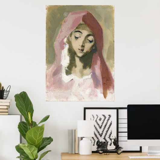 Madonna de la Charité, Helene Schjerfbeck Poster (Thuiskantoor)