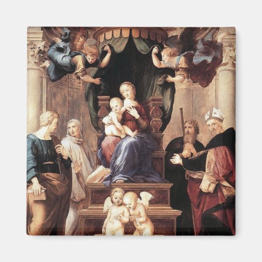 Madonna del Baldacchino - Raphael - c1506 Magneet (Voorkant)