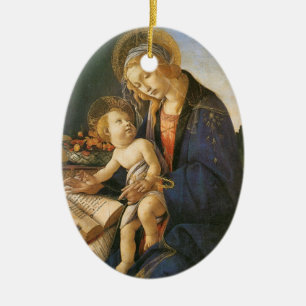 Madonna del Libro Botticelli kerstornament Keramisch Ornament