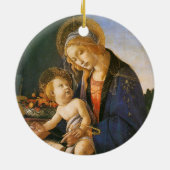 Madonna del Libro Botticelli kerstornament Keramisch Ornament (Achterkant)