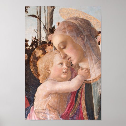 Madonna del Magnificat houdt Baby Jesus Poster (Voorkant)
