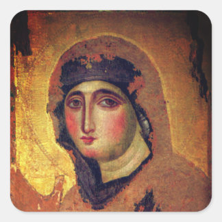 Madonna del Rosario - 6e eeuw Vierkante Sticker