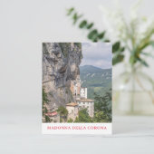 Madonna della Corona kerk uitzicht briefkaart (Staand voorkant)