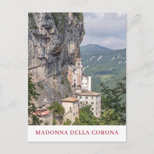 Madonna della Corona kerk uitzicht briefkaart (Voorkant)