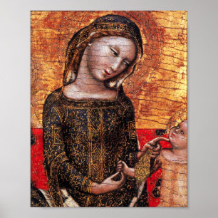 MADONNA DELLA HUMILITAS Detail door Vitale de Bolo Poster