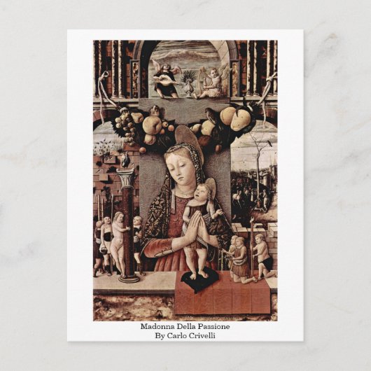 Madonna Della Passione van Carlo Crivelli Briefkaart (Voorkant)