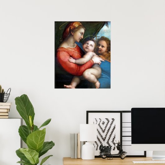 Madonna della Tenda - Raphael - c1513 Poster (Thuiskantoor)