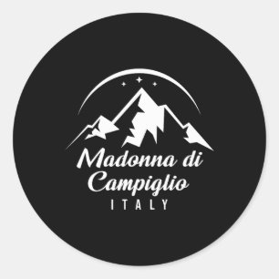 Madonna Di Campiglio Italië Skigebied Snowb Ronde Sticker
