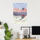 Madonna di Campiglio Skigebied Reisposter Poster (Thuiskantoor)
