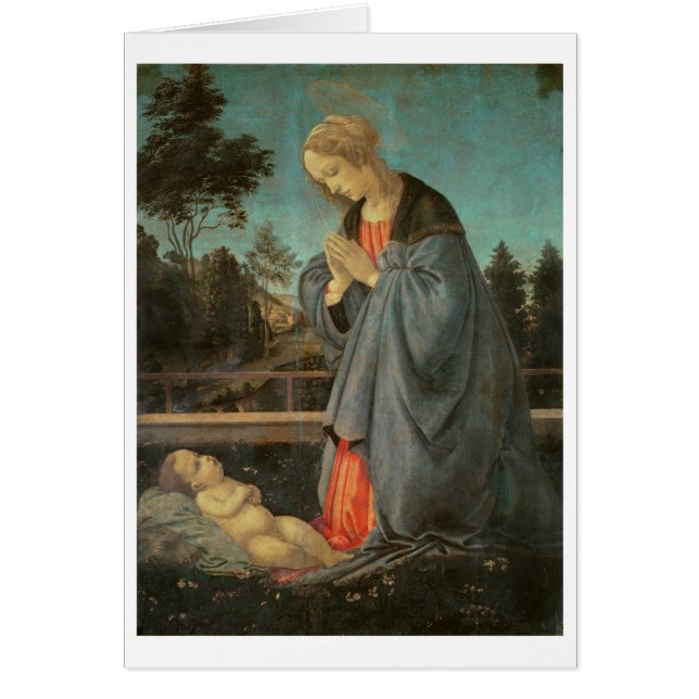 Madonna die het kind aanbidt, c.1477-80 (olie op p (Voorkant)