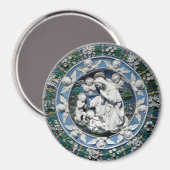 Madonna die het Kind aanbidt van Della Robbia Magneet (Voorkant / Achterkant)
