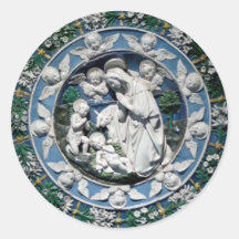 Madonna die het Kind aanbidt van Della Robbia
