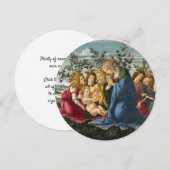 Madonna die het Kind met 5 engelen aanbidt Bottice Kaart (Voorkant / Achterkant)