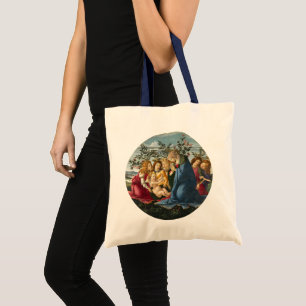 Madonna die het Kind met 5 engelen aanbidt Bottice Tote Bag