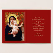 Madonna door W.Bouguereau Luxury Real Folie Folie Kaarten (Binnen)