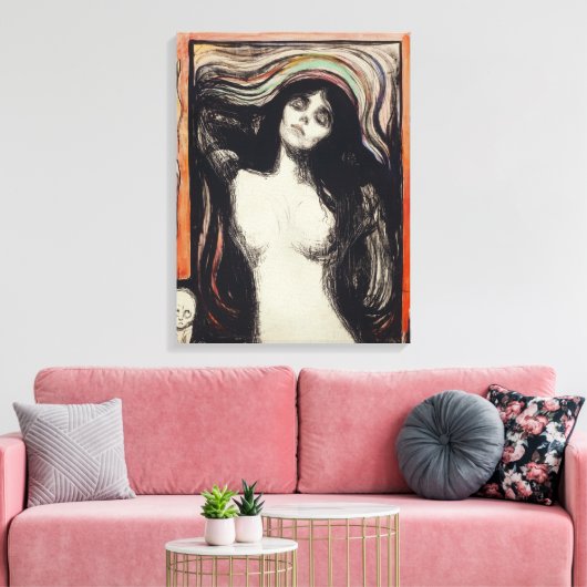 Madonna | Edvard Munch | Canvas Afdruk (Insitu (Woonkamer))